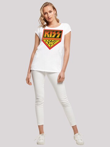 T-shirt 'Kiss Army Logo' F4NT4STIC en blanc