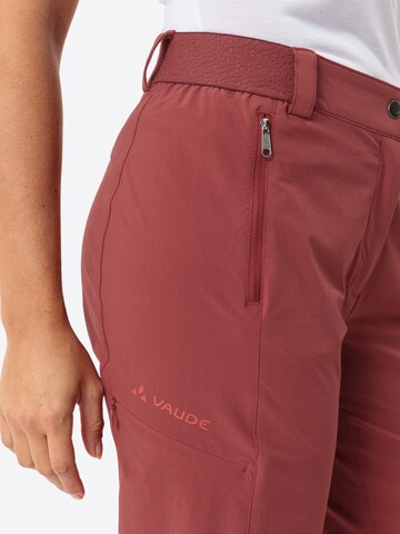 VAUDE Regular Outdoor trousers 'Farley  III' in Red