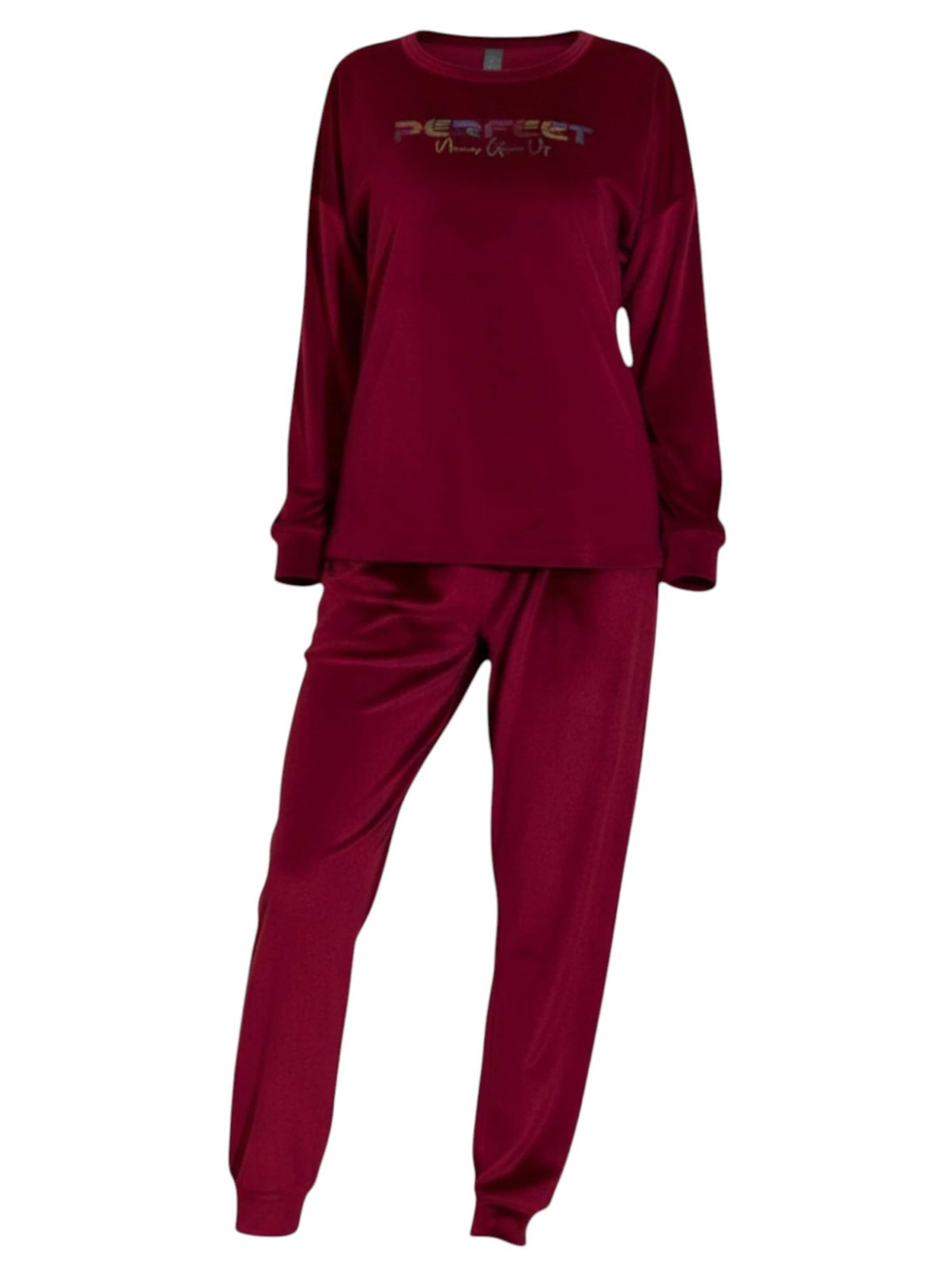 Pigiama 'VelvetDream' di fashionshowcase in rosso: frontale