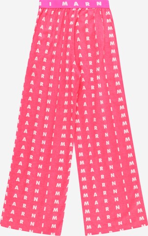 Marni - Perna larga Calças em rosa