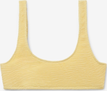 CALZEDONIA Bikini Top 'Crinkle Waves' in Yellow: front