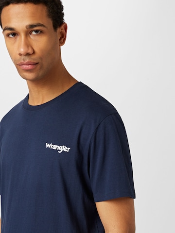 WRANGLER T-Shirt 'SIGN OFF TEE' in Blau