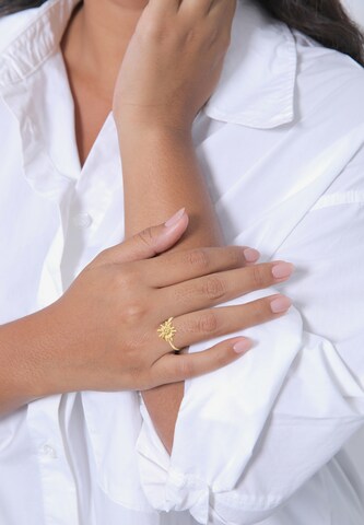 ELLI Ring 'Edelweiss' in Gold: front