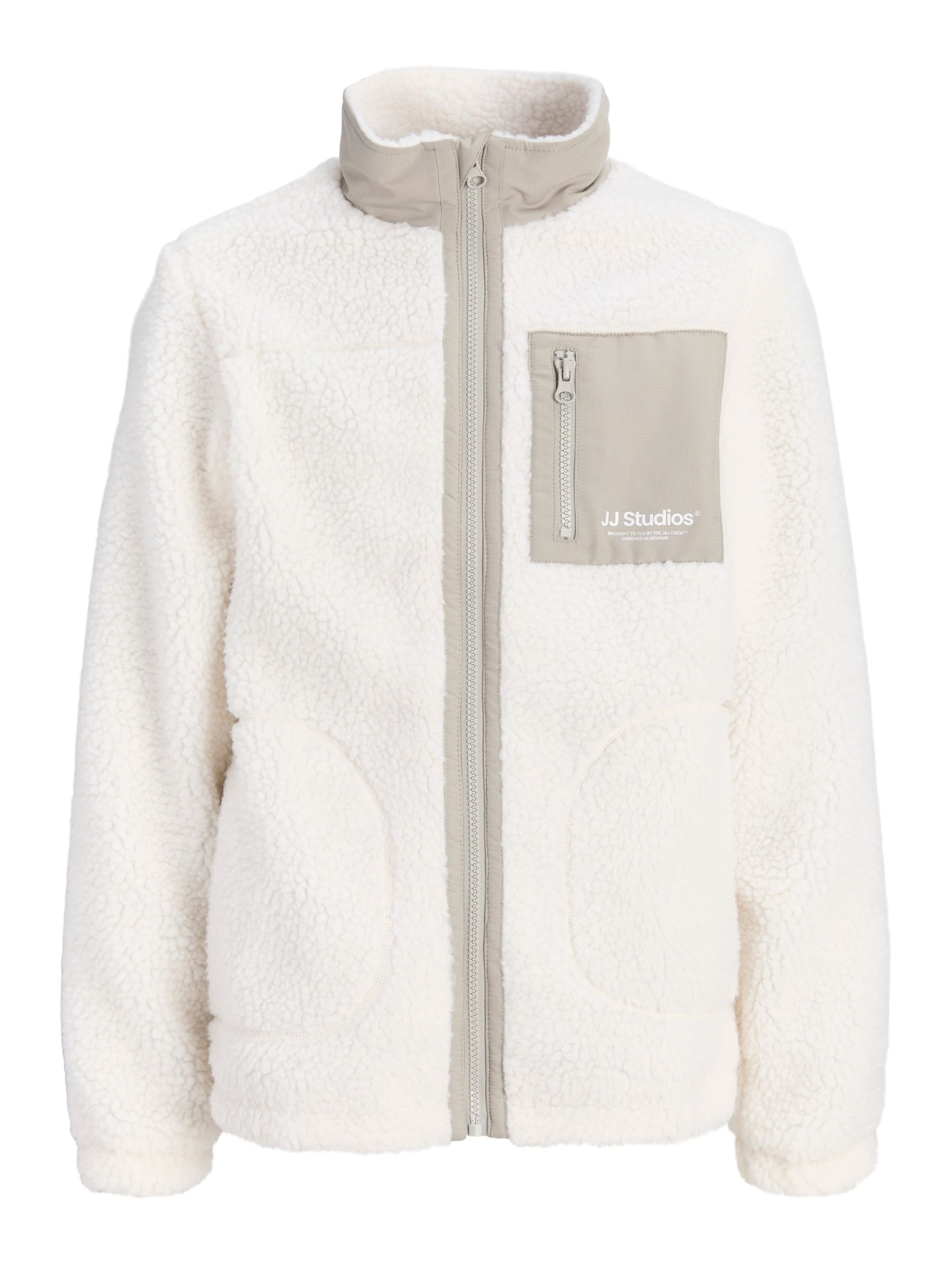 Jack & Jones Junior Fleecejakke i hvid: forside