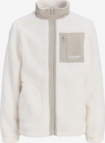 Jack & Jones Junior Fleecejakke i hvid: forside