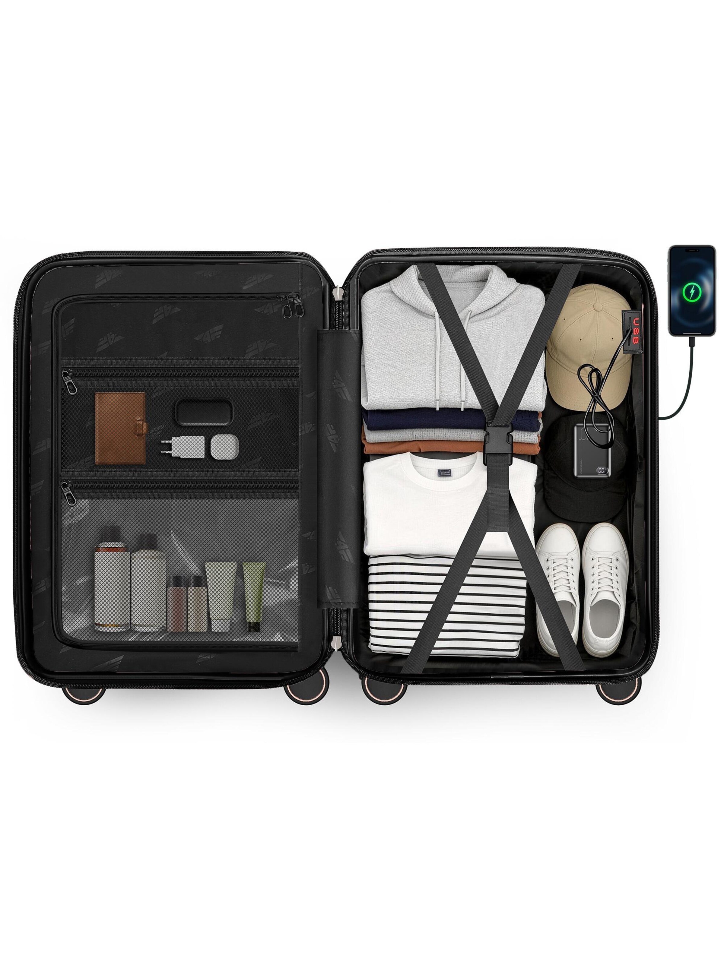 4FLY Suitcase Set in Black