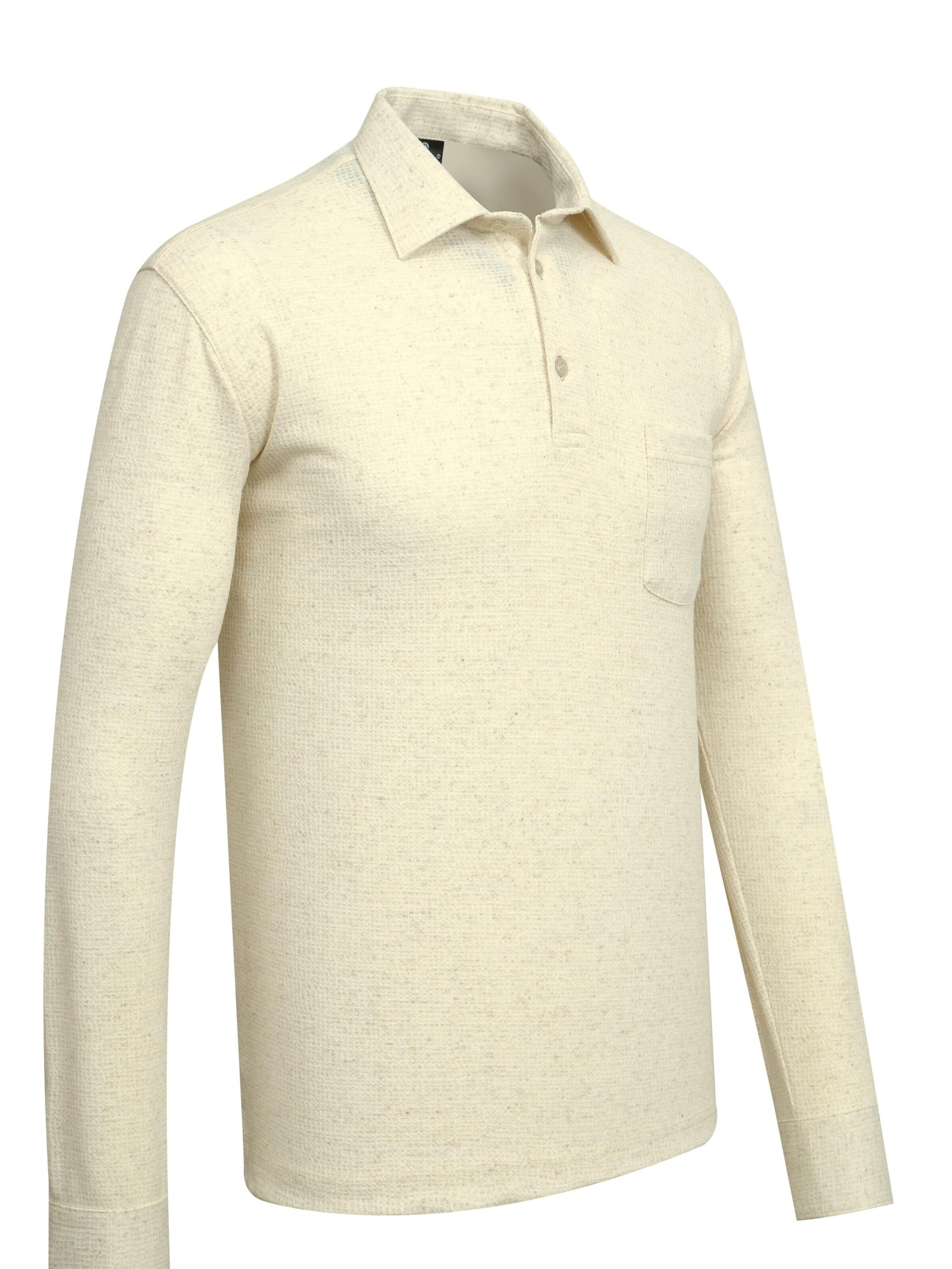 Cizgi Triko Shirt‌‌‌‌‌‌ in Weiß