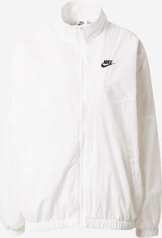 Nike Sportswear Přechodná bunda – bílá: přední strana