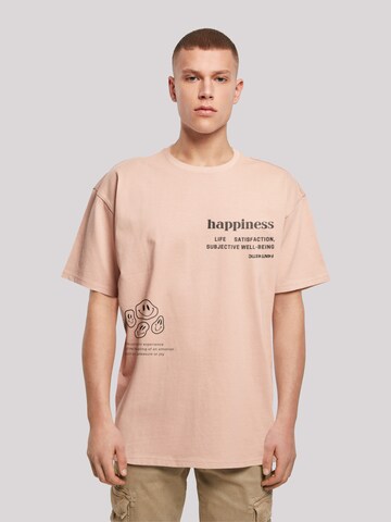 T-Shirt 'Happiness' F4NT4STIC en orange : devant