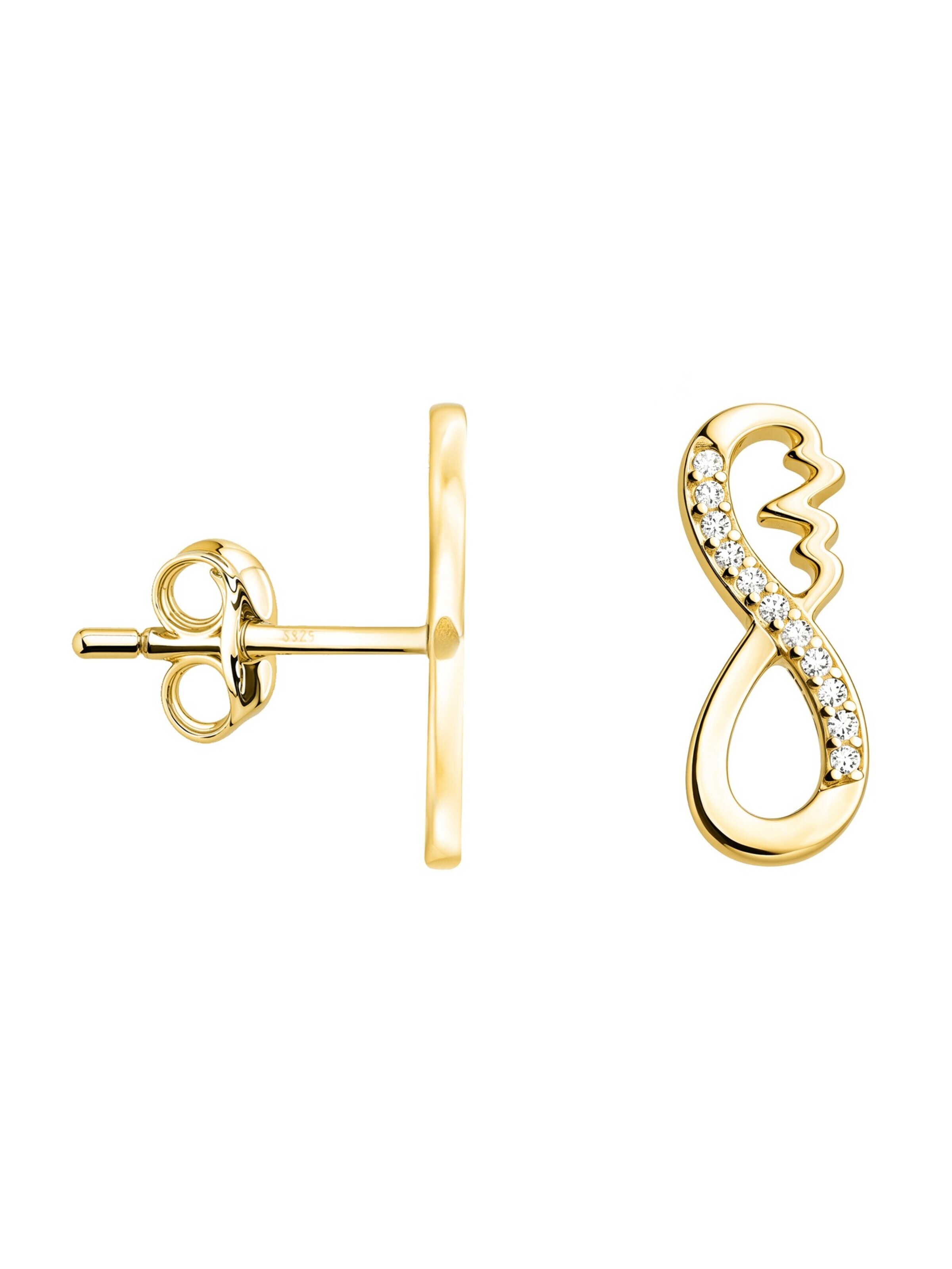 Sofia Milani Ohrringe 'Infinity Heartbeat'‌‌‌‌‌‌‌‌‌ in Gold: Vorderseite