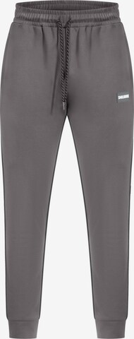 Smilodox Tapered Broek 'Suit Pro' in Grijs: voorkant