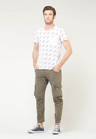 Le Temps Des Cerises Tapered Cargo trousers 'ALBAN' in Green