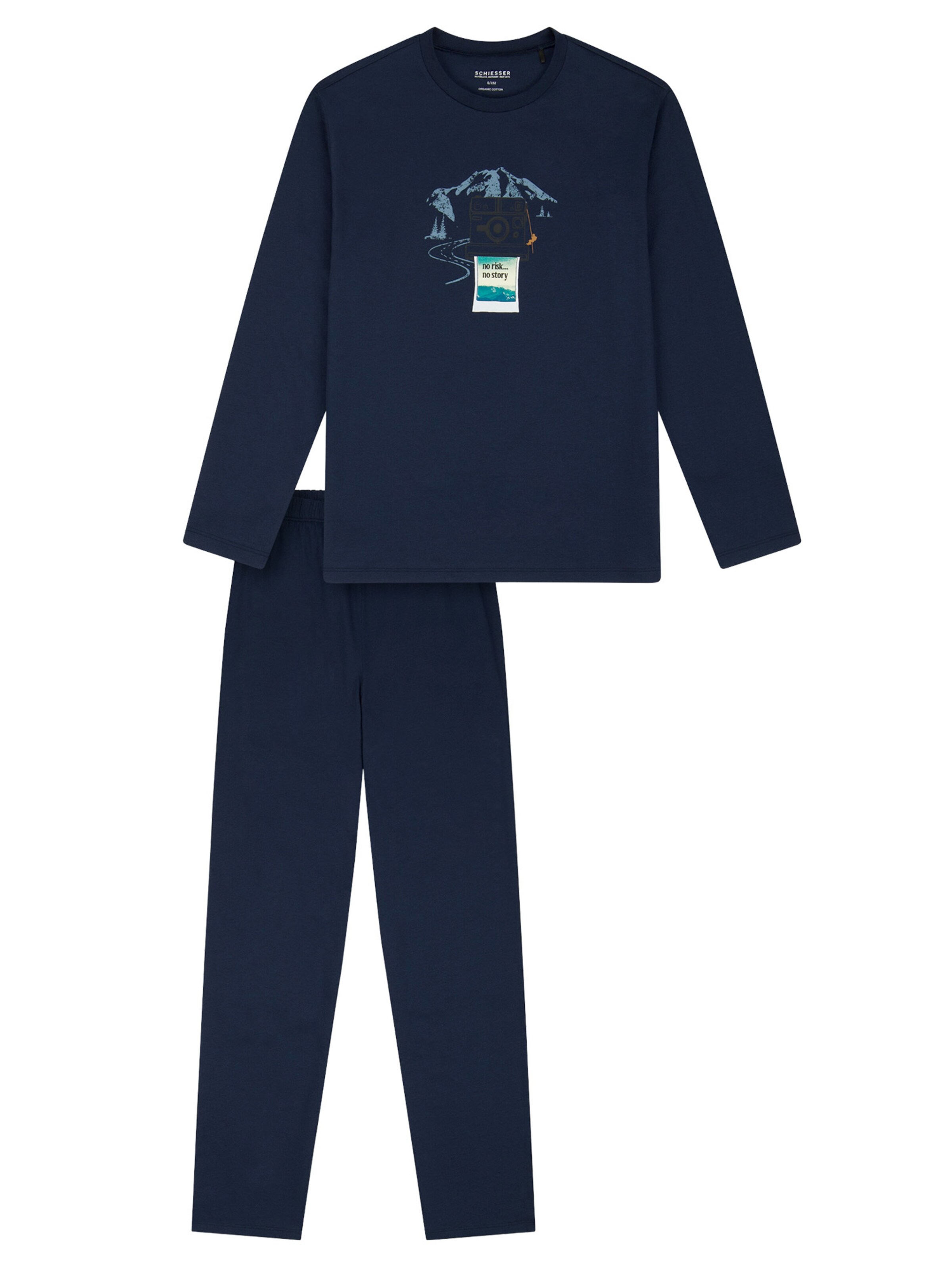 SCHIESSER Pajamas ' Nightwear ' in Blue: front