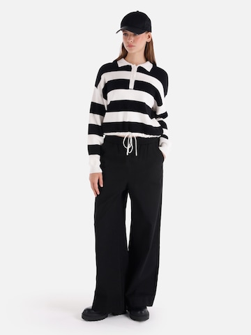 Colin's Wide leg Broek in Zwart