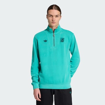 ADIDAS ORIGINALS Sports sweatshirt 'FC Liverpool Terrace Icons' in Green: front