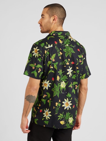 VANS Regular fit Button Up Shirt 'GREENER GROUNDS' in Black