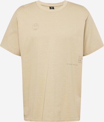 T-Shirt G-Star RAW en beige : devant