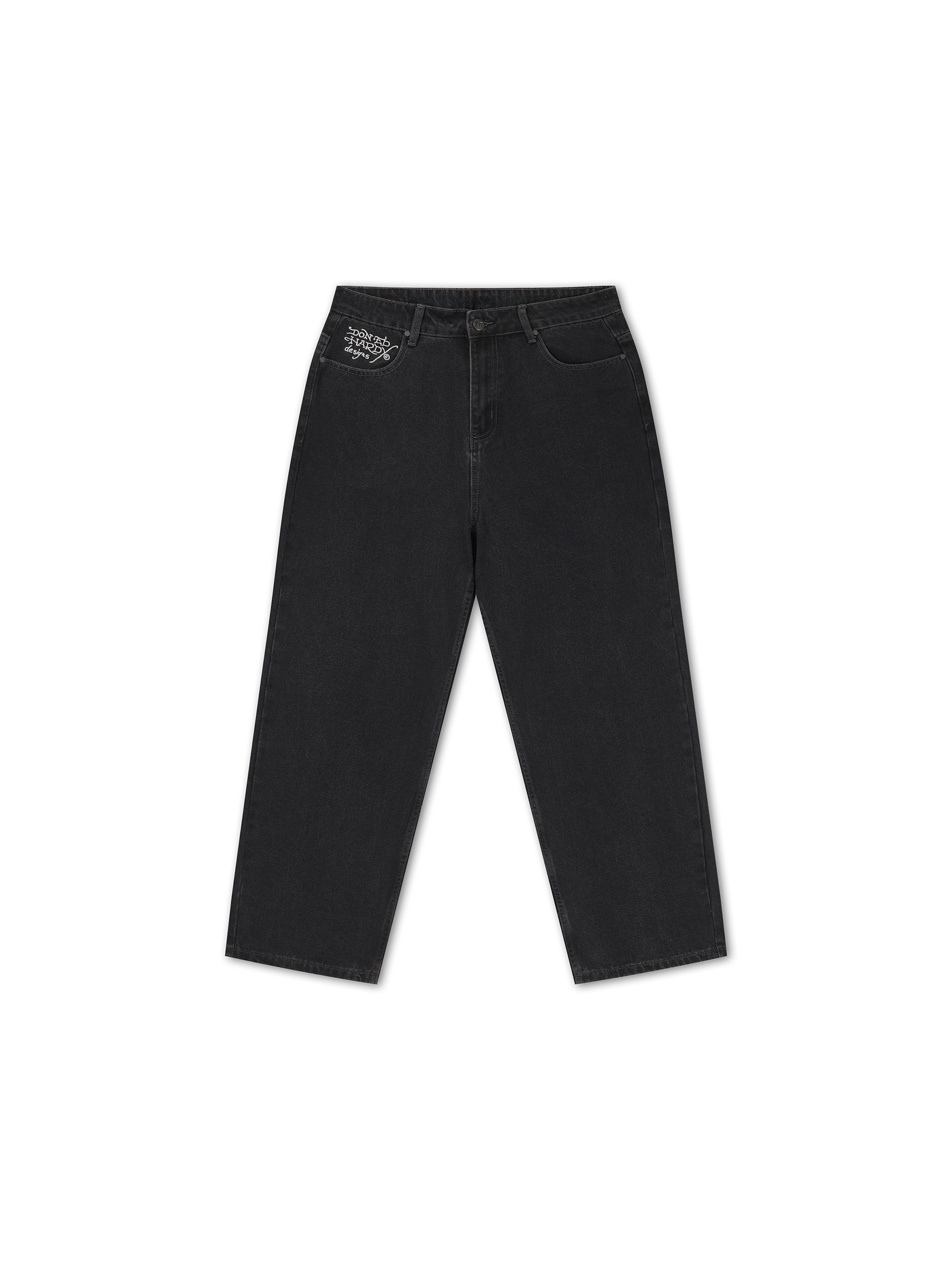 Ed Hardy Baggy Jeans i svart: framsida