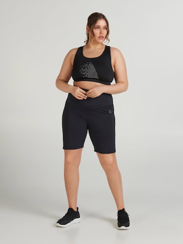 Active by Zizzi Skinny Sportovní kalhoty 'ASUS' – černá