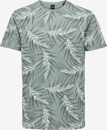 Only & Sons T-shirt 'Iason' i grön: framsida