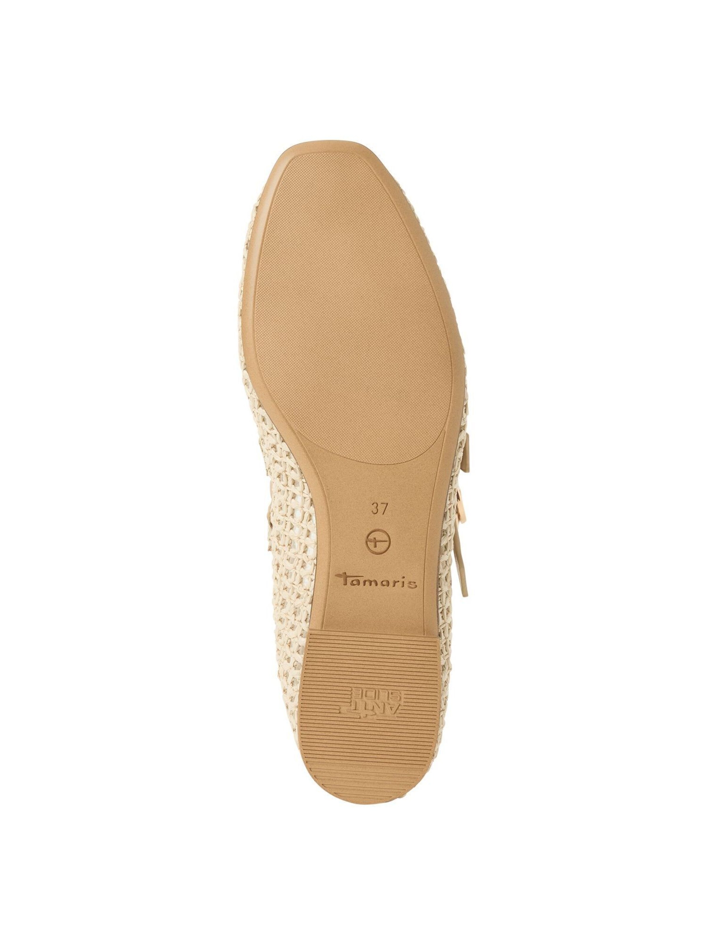 Tamaris Ballerina met riempjes in Beige
