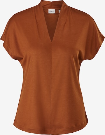 s.Oliver BLACK LABEL Shirt in Brown: front