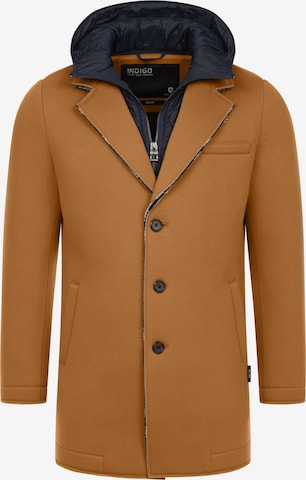 INDICODE JEANS Between-Seasons Coat ' Apostolos ' in Brown: front