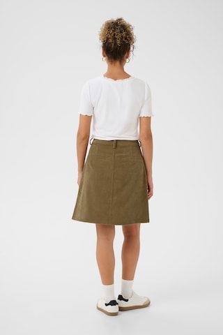 Cream Skirt 'Cory' in Green