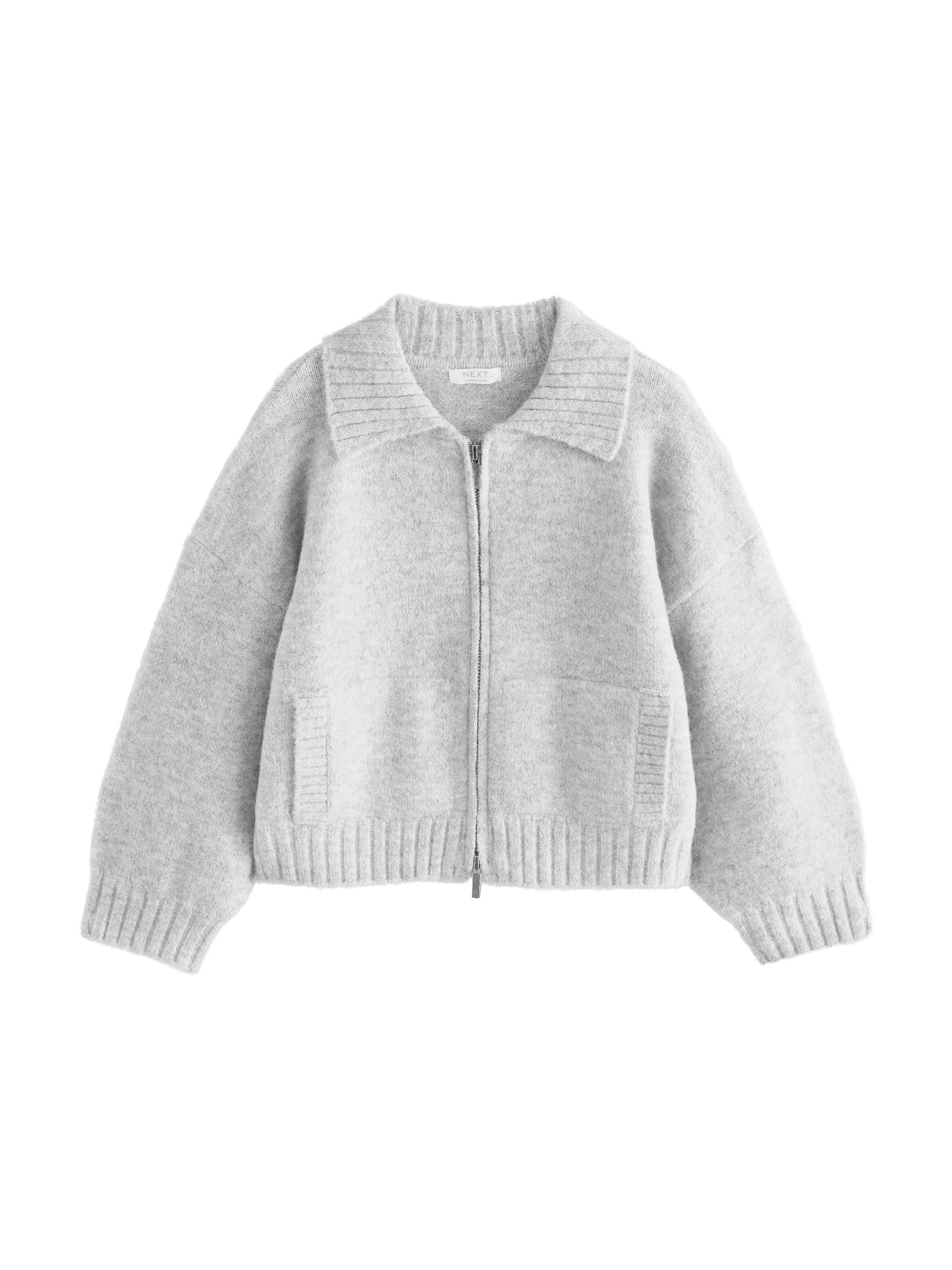 Next Strickjacke in 98 in graumeliert, Produktansicht