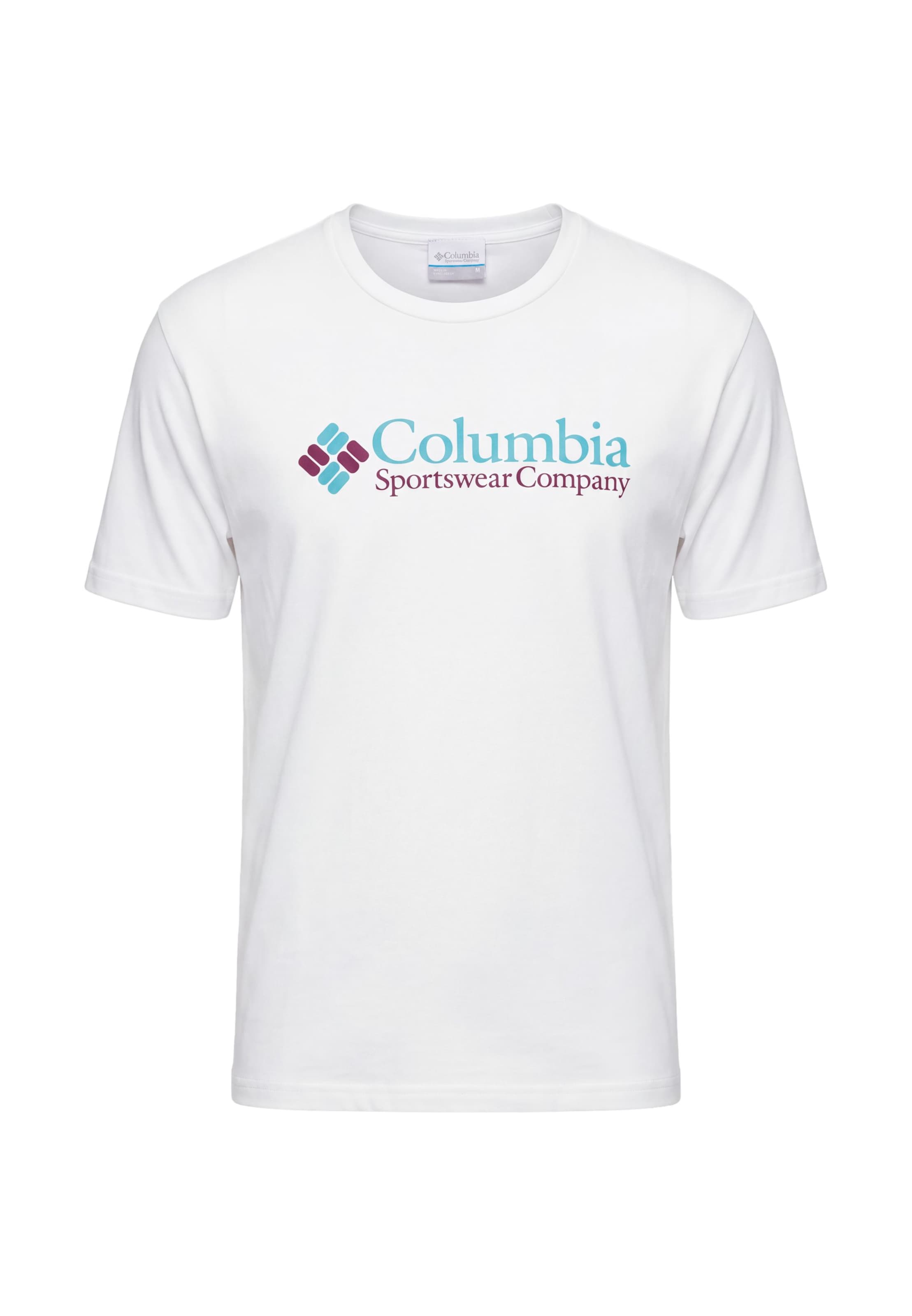 COLUMBIA Λειτουργικό μπλουζάκι 'CSC™' σε λευκό: μπροστά