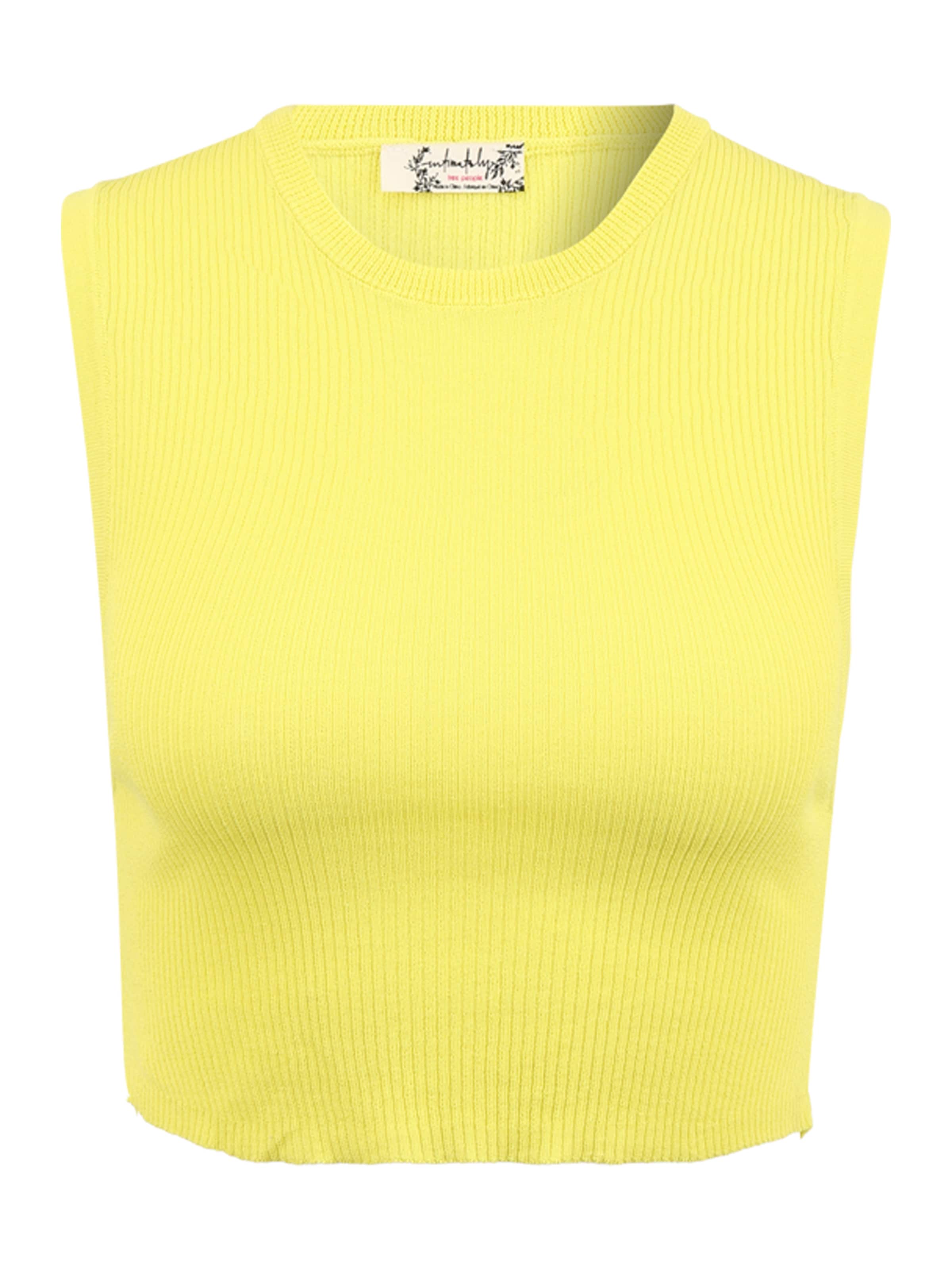 Top 'MUSCLE UP' di Free People in giallo: frontale