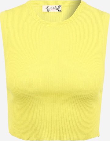 Free People - Top 'MUSCLE UP' em amarelo: frente