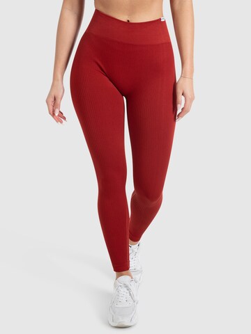 Smilodox Skinny Leggings in Rood: voorkant