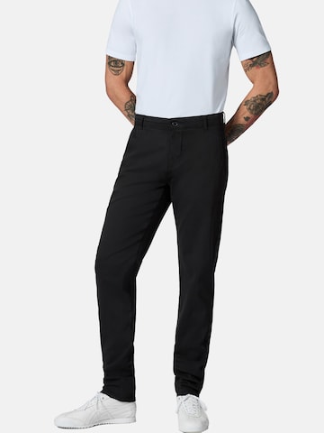 Coupe slim Pantalon chino 'Solon' Peak Time en noir : devant