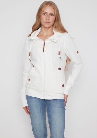 Hailys Zip-Up Hoodie 'Jessica' in White: front