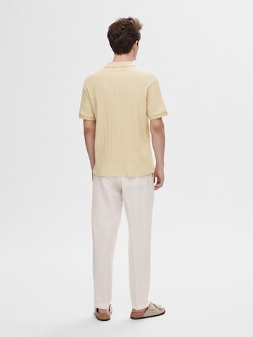 T-Shirt 'Jaden' SELECTED HOMME en beige