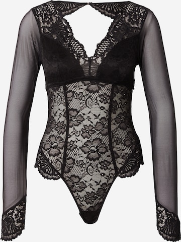 melns Hunkemöller Bodijs 'ESSIE': no priekšpuses