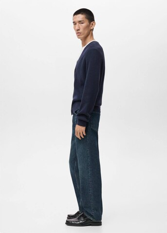 MANGO MAN Strickjacke 'Hodei' in Blau