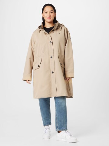 Tommy Hilfiger Curve Tussenparka in Beige: voorkant