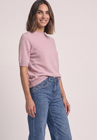 STREET ONE Kurzarm Pullover mit Turtle Neck in Pink: Vorderseite
