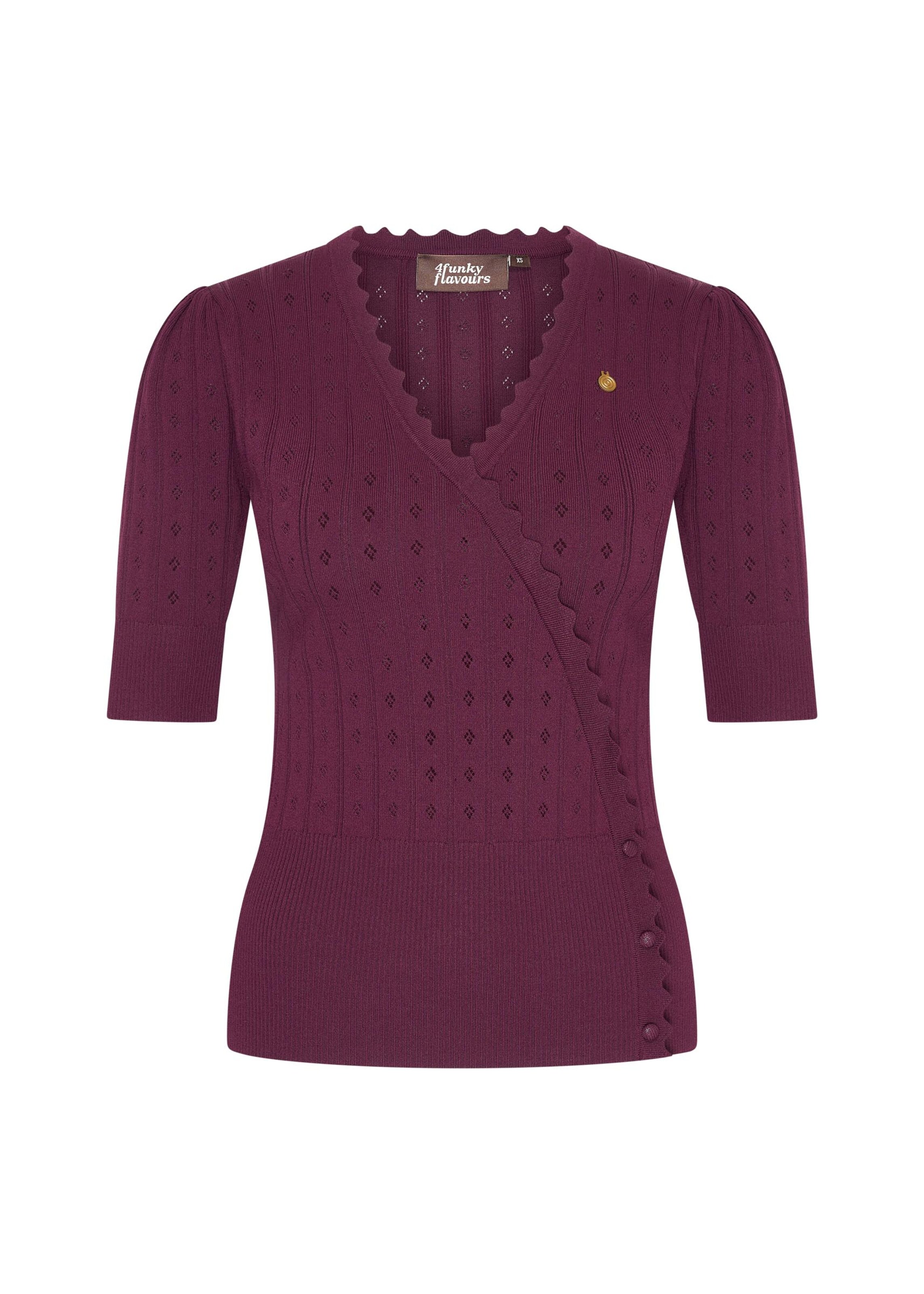 4funkyflavours Sweater 'Forever You And Me' in Purple: front