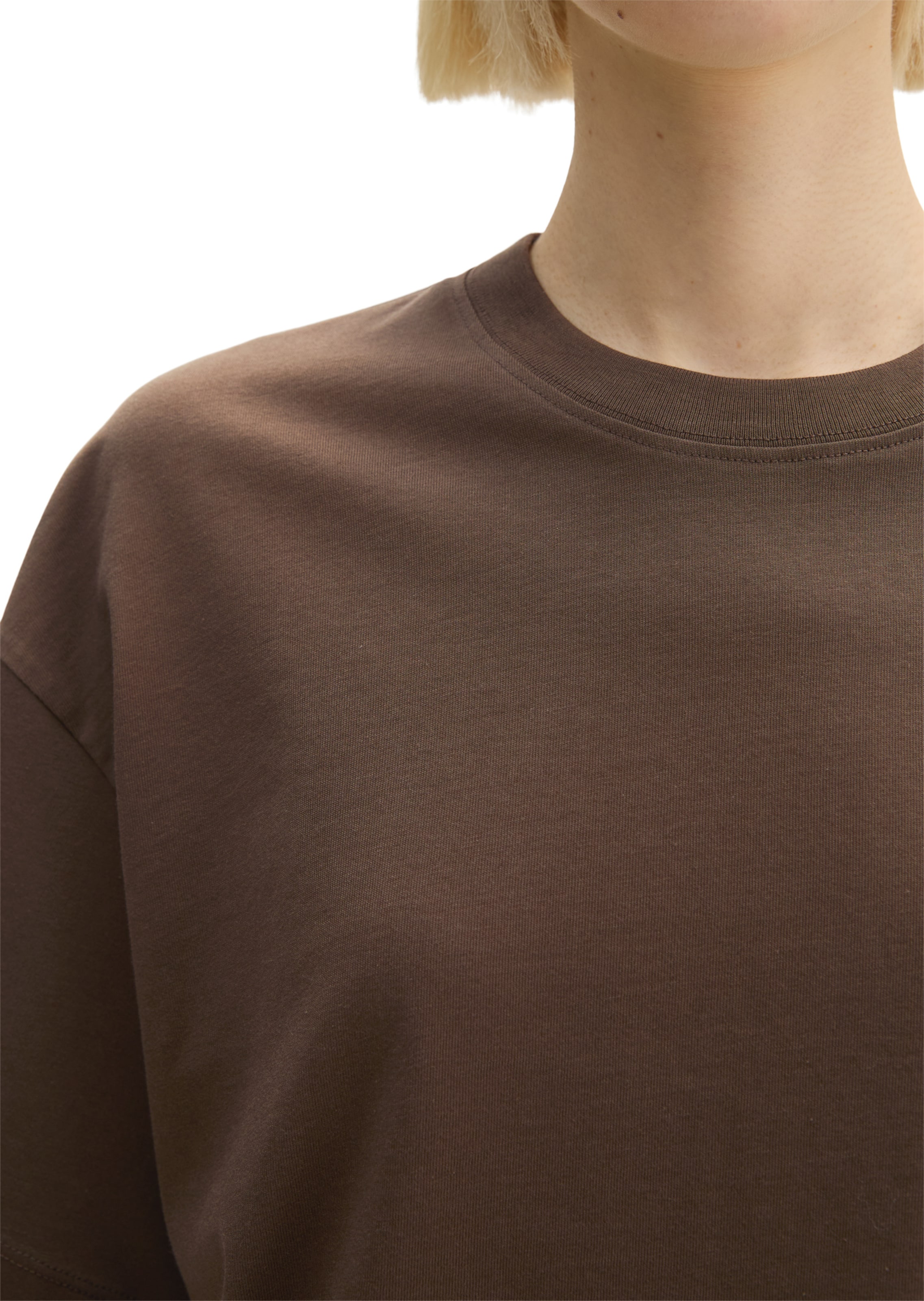 Marc O'Polo T-Shirt 'Summer Athleisure' in Braun