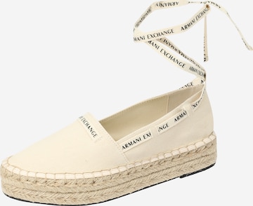 ARMANI EXCHANGE Espadrilles - bézs: elől