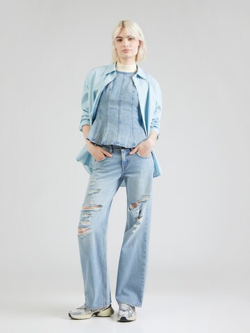 LEVI'S ® Topp 'Leighton Peplum Top' i blå