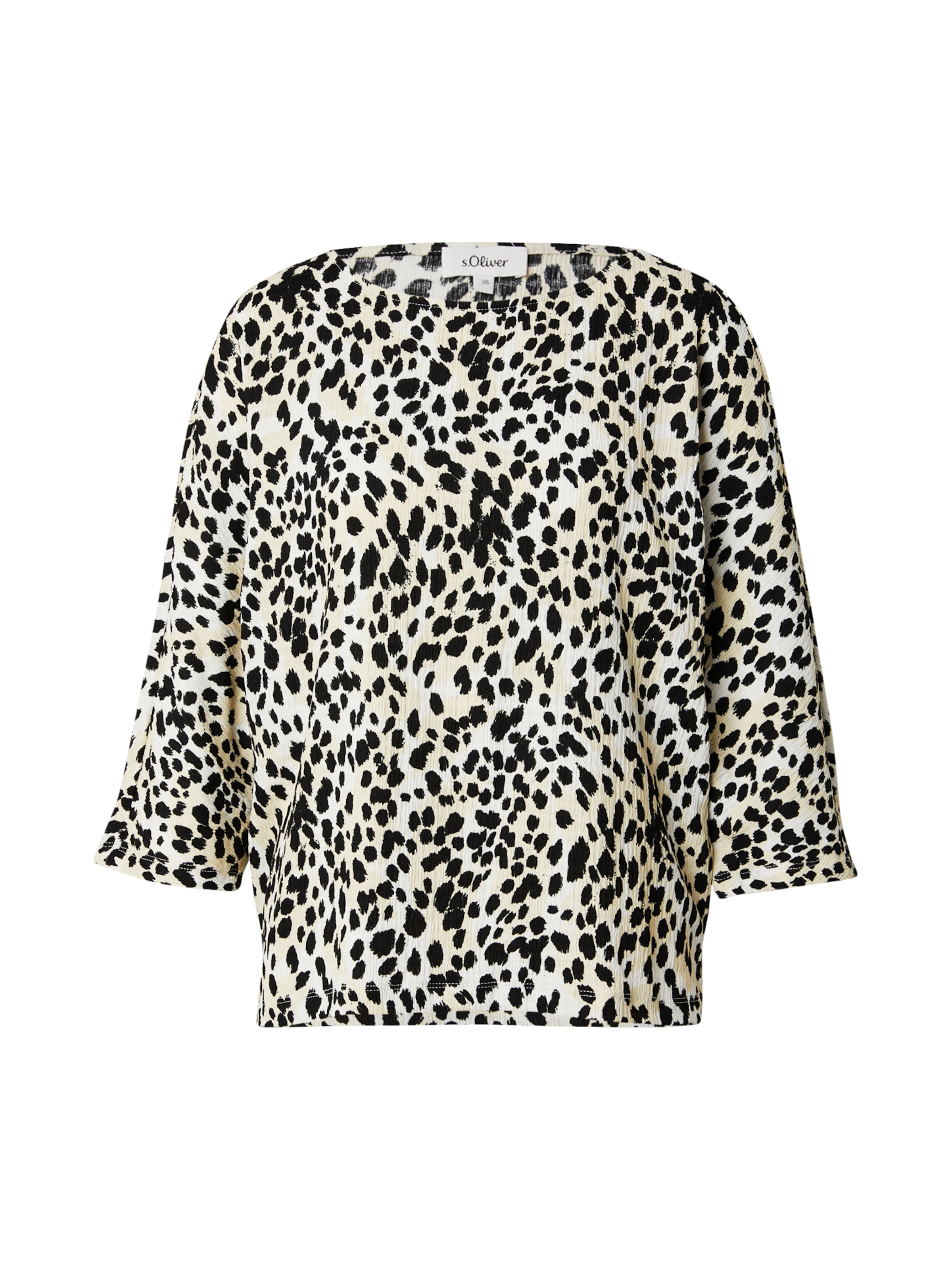 s.Oliver Shirts i creme / sort / hvid, Produktvisning