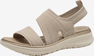 Sandales Tamaris en beige : devant