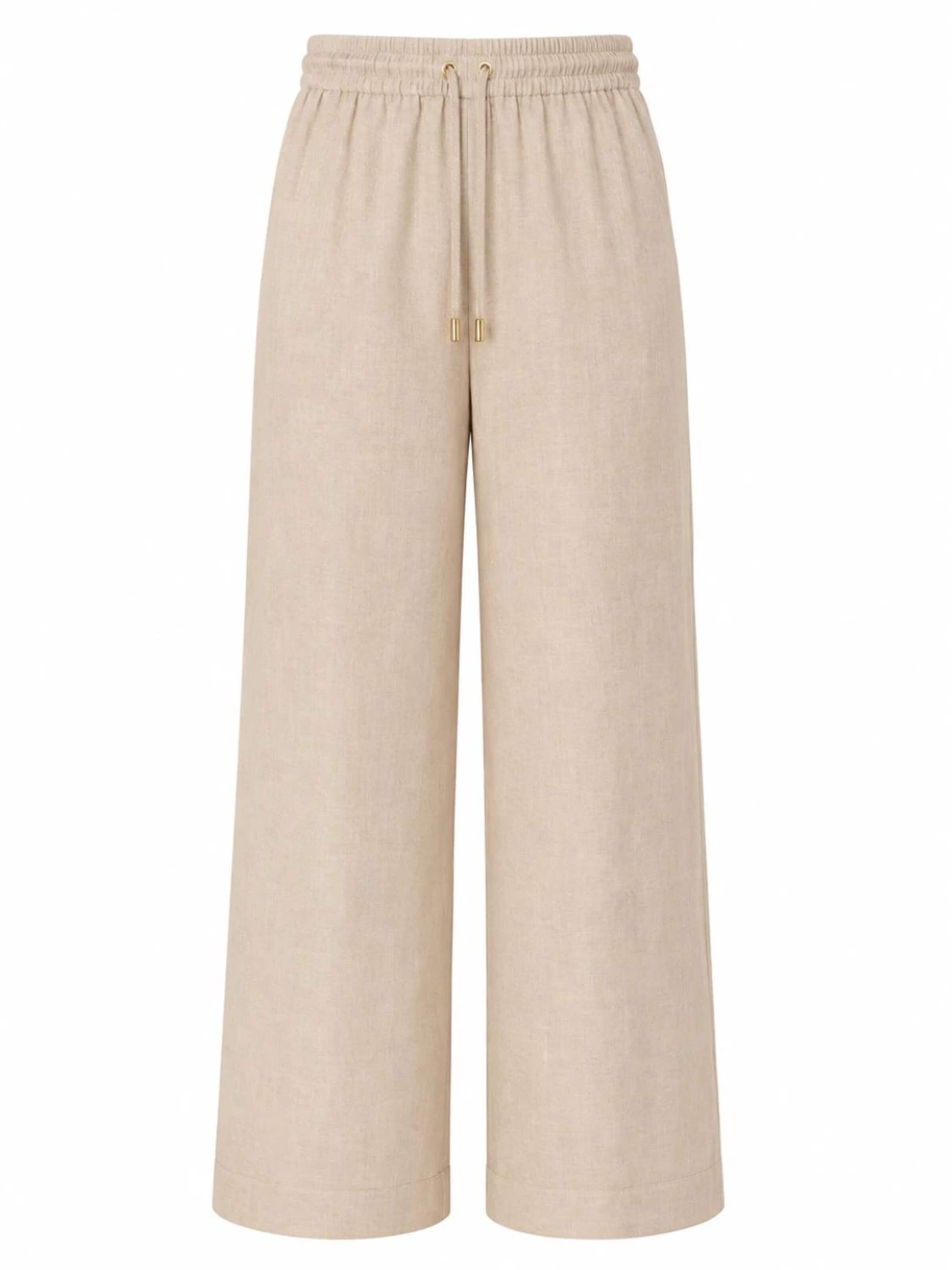BREEZERA Wide leg Pants in Beige: front