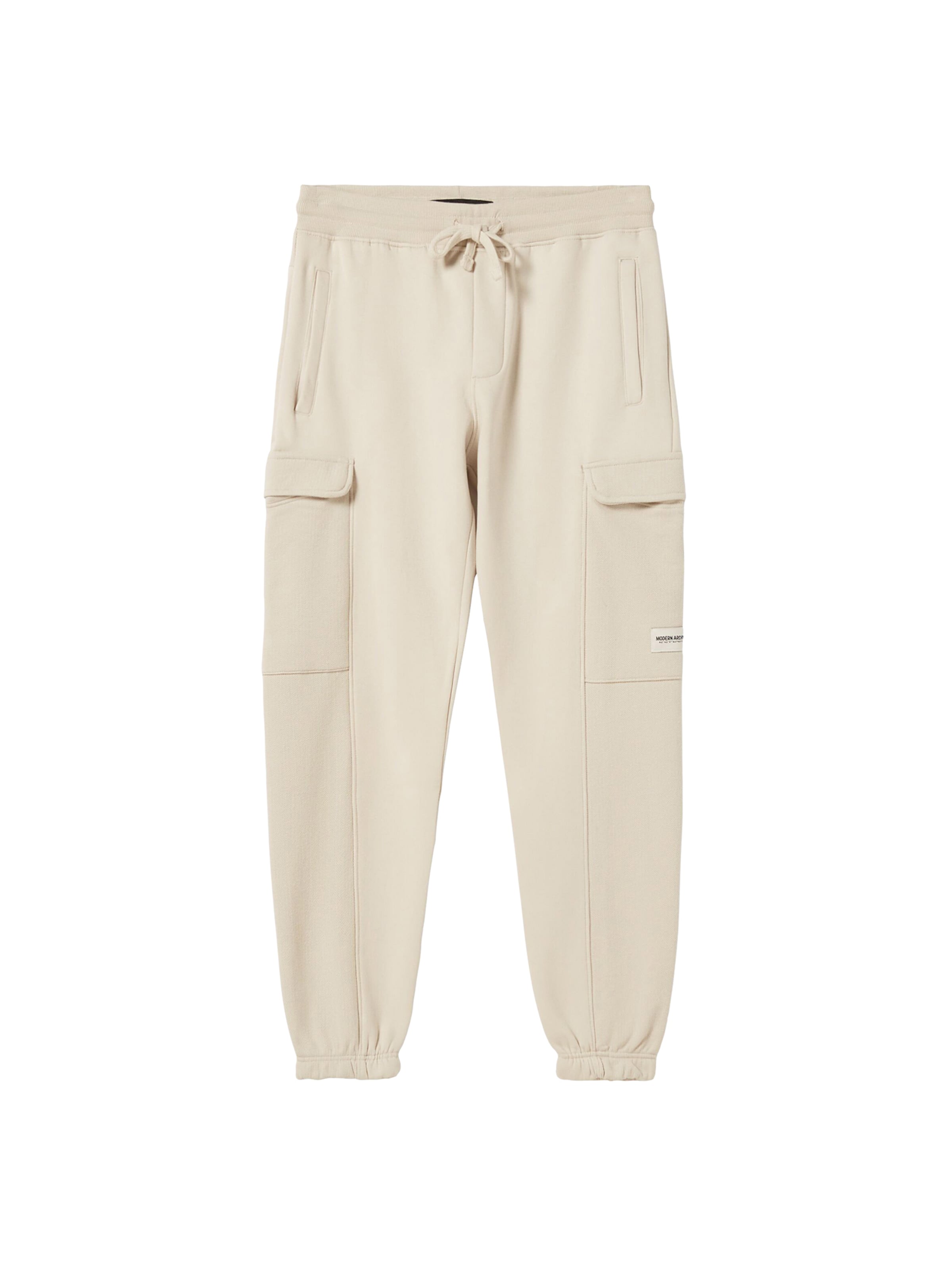 Bershka Tapered Cargo trousers in Grey: front