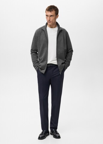 MANGO MAN Zip-Up Hoodie 'Portellz' in Grey