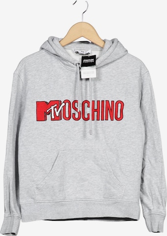 H&M x Moschino Sweatshirt & Zip-Up Hoodie in XS in Grey: front